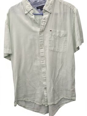 Tommy Hilfiger Light Mint Short Sleeve Button-Down Shirt